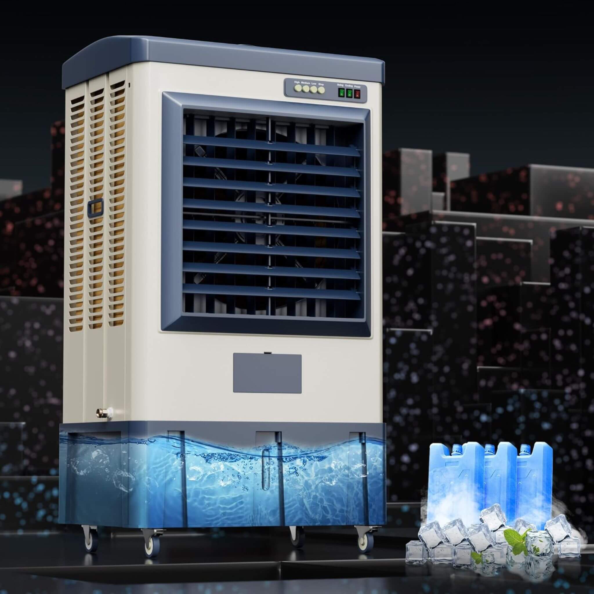 Heavy-Duty Industrial Outdoor Swamp Cooling Fan with Auto Fill