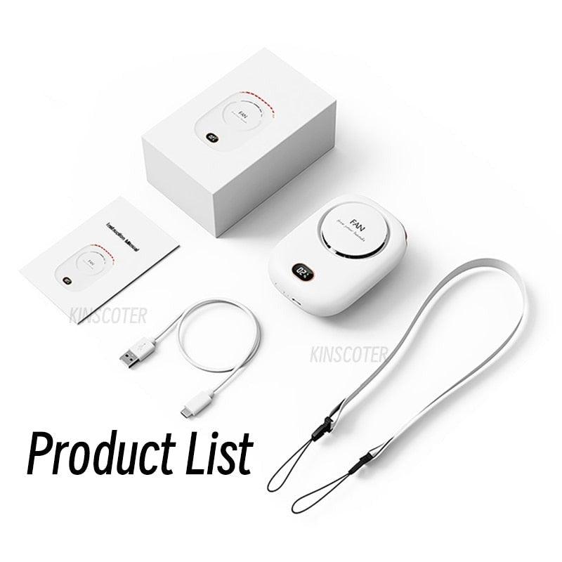Portable Lazy Hanging Neck Fan Mini Cooling Fans Bladeless USB Rechargeable Sports Cooling Fan For Outdoor Sports Travel Personal Fan for Neck Portable USB Mini Fan